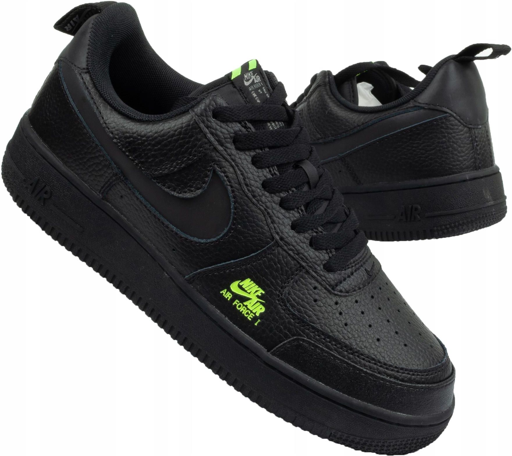 buty nike air force 1 biało czarne