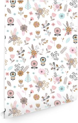 Printedwall Tapeta Kwiaty Kolorowe Pastelowe T01107