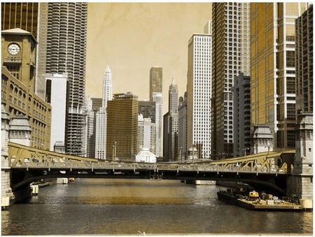 Deconest Fototapeta Most W Chicago Efekt Vintage 350x270