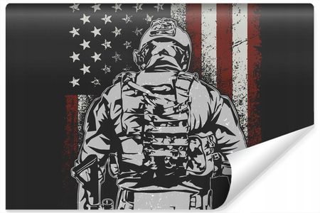 Muralo Fototapeta Grafika Amerykański Żołnierz 3D 180x120