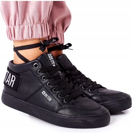 sneakersy czarne z klodka