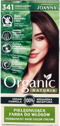Joanna Naturia Organic pielęgnująca farba do włosów 341 Czekoladowy