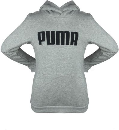 Bluza z kapturem dziewczęca Puma Core szara 84758701