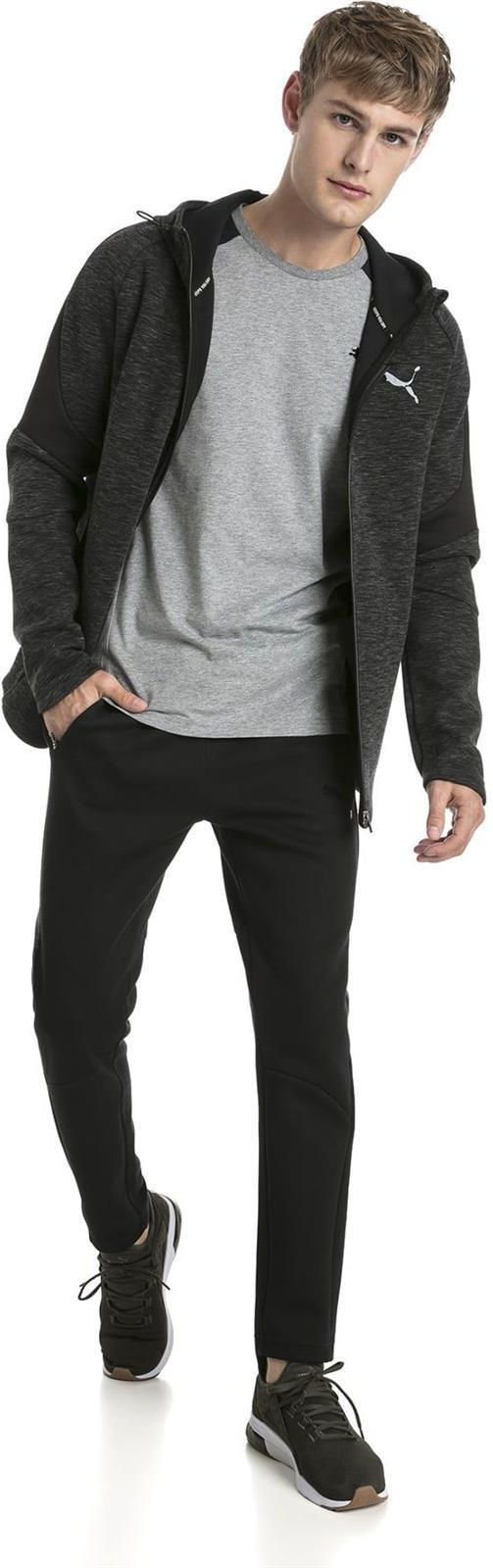 Spodnie dresowe męskie Puma Core Evostripe Pants czarne 85172401 - zdjęcie 4 Spodnie dresowe męskie Puma Core Evostripe Pants czarne 85172401