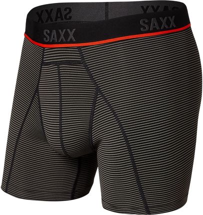 Saxx Bokserki Do Biegania/ Męskie Sportowe Kinetic Hd Boxer Brief Grey Feed Stripe Ii