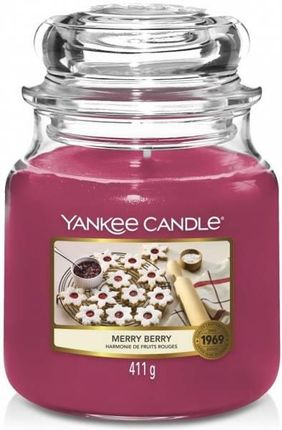 Yankee Candle Świeca Zapachowa Słoik Średni Merry Berry 411G