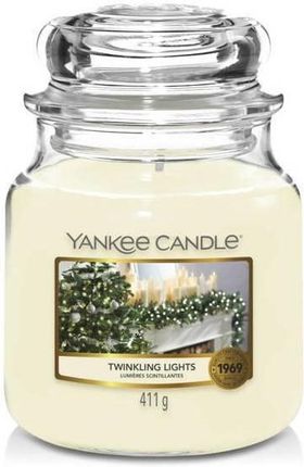 Yankee Candle Świeca Zapachowa Słoik Średni Twinkling Lights 411G