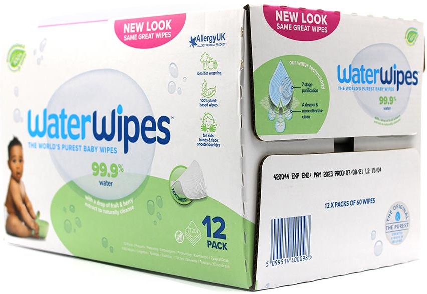 WaterWipes BIO Soapberry 12x60 szt. Chusteczki nawilżane z dodatkiem orzechów mydlanych