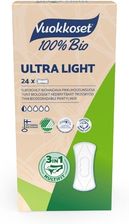 Vuokkoset, BIO, Wkładki higieniczne Ultra Light, 24 szt - Wkładki higieniczne