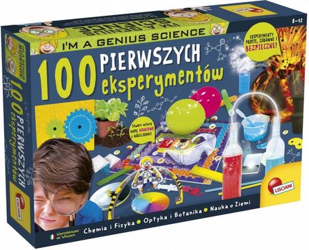 Lisciani 100 Pierwszych Eksperymentów Mały Geniusz Wielkie Laboratorium 8-12 Lat