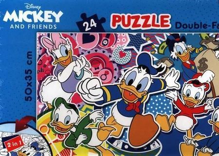 Lisciani Puzzle Dwustronne 24El. Mickey And Friends