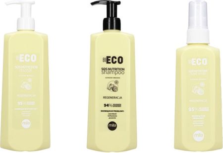 Mila Zestaw BE ECO SOS Nutrition szampon 250ml + maska 250ml + mleczko 250ml