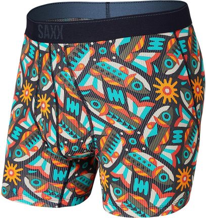 Saxx Bokserki Męskie Quest Boxer Brief Fly Multi Fish Are