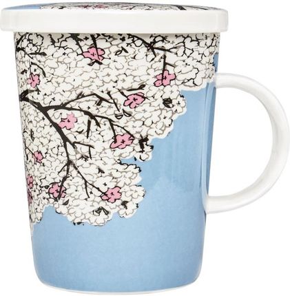 Royal Tea Kubek Do Herbaty Z Filtrem, Porcelanowy Kwiat Migdału 300ml