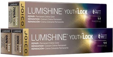 Joico Lumishine Youthlock Farba z Plexem i Kolagenem, Pokrywająca Siwe Włosy, 74ml 7NNG