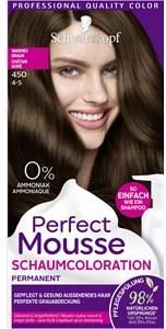 Perfect Mousse Hair care Coloration 4-5/450 ciepły brąz poziom 3 Pianka koloryzująca Perfect Mousse 93 ml