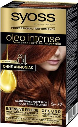 Syoss Oleo Intense farba do włosów trwale koloryzująca z olejkami 5-77 miedziany czerwony 115 ml