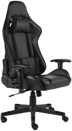 vidaXL Obrotowy fotel gamingowy czarny PVC (20478)