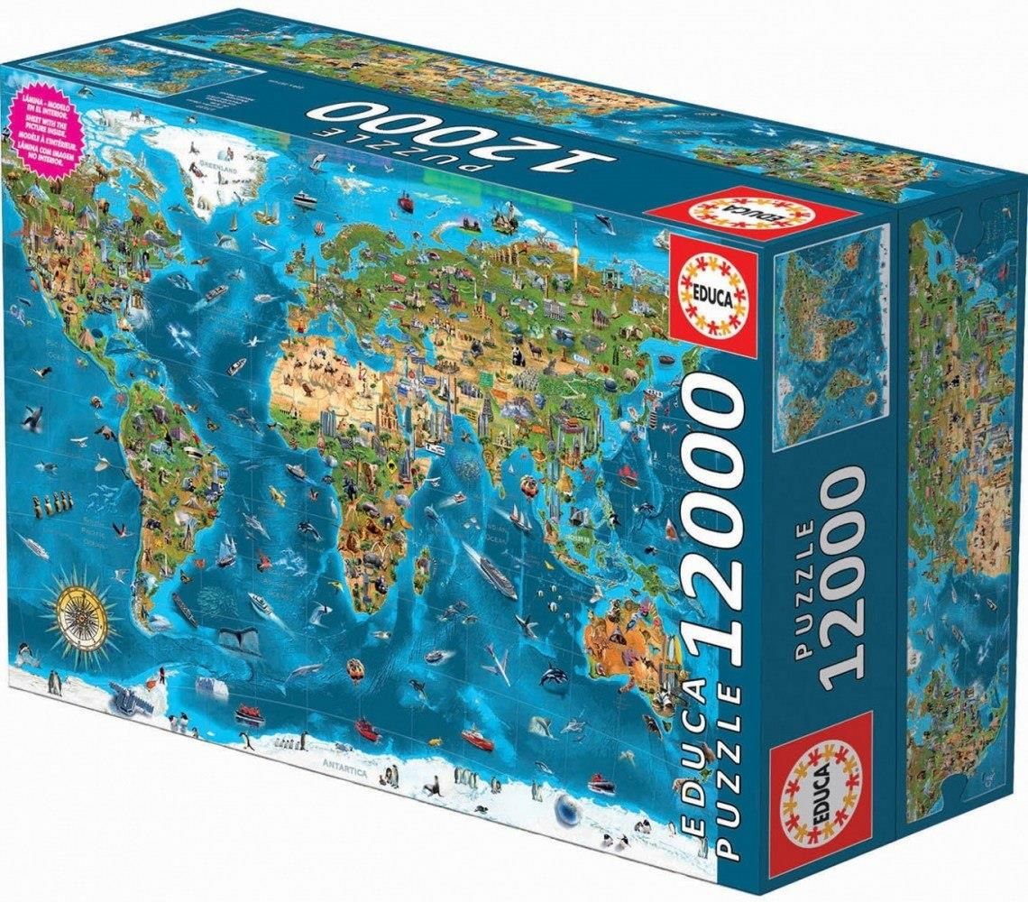Educa Puzzle 12000El.Cuda Świata - zdjęcie 1 Educa Puzzle 12000El.Cuda Świata