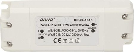 Orno Zasilacz LED 12V DC 30W 2,5A IP20 (OR-ZL-1615)