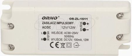 Orno Zasilacz LED 12V DC 12W 1A IP20 (OR-ZL-1611)