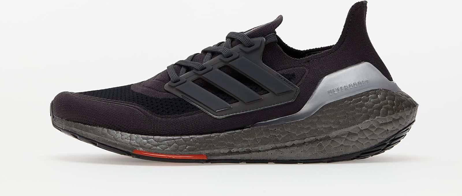 adidas gazelle silver green womens adidas Ultra Boost 21 Trainers - Carbon Solar Red main image 1