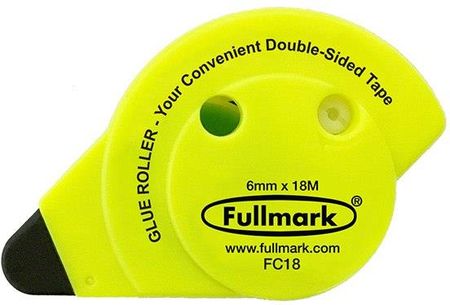 Fullmark Klej W Taśmie Permanentny Fluorescencyjny Żółty 6MmX18M
