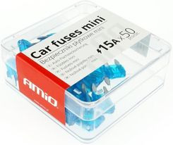 Zdjęcie Amio Bezpieczniki Samochodowe Płytkowe Mini Pudełko 50 Szt. 15A Ami02220 - Trzebinia