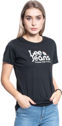 Lee Damski T-Shirt Pride Tee Washed Black L40Gwmja