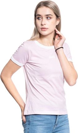 Wrangler Damski T-Shirt Ringer Tee Lilac Ice W7N0Evp13