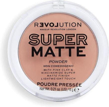 Makeup Revolution Super Matte Pressed Powder Puder matujący Medium Tan 6g