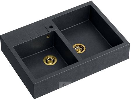 Quadron Bill 120 Graniteq 900X620X196Mm Black Diamont/Elementy Złote (HCQB9062U8PVDG1)