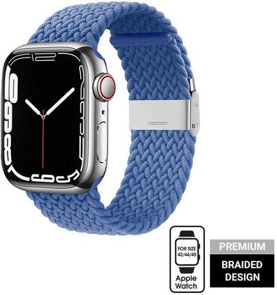 Crong Wave Band Pleciony pasek do Apple Watch 42/44/45mm niebieski (CRG44WAVBLU)