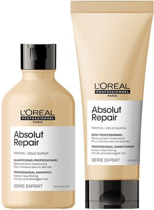 Loreal Professionnel ABSOLUT REPAIR ZESTAW SZAMPON 300 ML ODŻYWKA 200