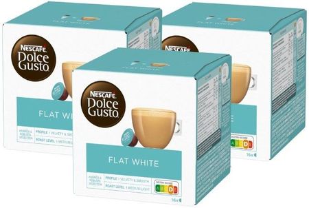 Nescafe Zestaw Dolce Gusto Flat White Mleko i kawa w kapsułkach 3x16 kaps.