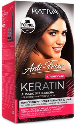 Kativa Keratin Xtreme Care nanoplastia, keratynowe prostowanie dla włosów zniszczonych, wymagających regeneracji