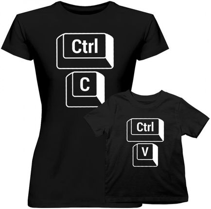 Koszulkowy Komplet Dla Mamy I Córki - Ctrl+C Ctrl+V Koszulki Z Nadrukiem