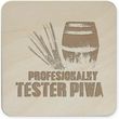 Koszulkowy Profesjonalny Tester Piwa - Komplet Podkładek Pod Kubek Z Grawerem