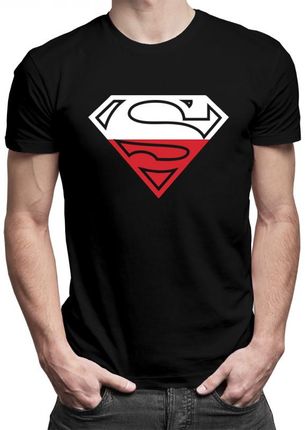 Koszulkowy Polski Superman - Męska Koszulka Z Nadrukiem