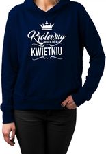 Koszulkowy Królewny Rodzą Się W Kwietniu - Damska Bluza Z Nadrukiem