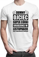 Koszulkowy Dumny Ojciec Super Córki Urodzonej W Listopadzie - Męska Koszulka Z Nadrukiem