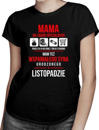 Koszulkowy Mama Do Zadań Specjalnych - Listopad Damska Koszulka Z Nadrukiem