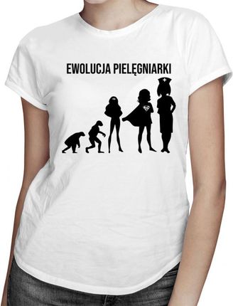 Koszulkowy Ewolucja Pielęgniarki - Damska Koszulka Z Nadrukiem