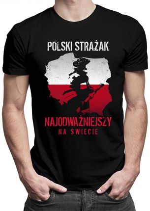 Koszulkowy Polski Strażak - Męska Koszulka Z Nadrukiem