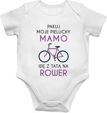 Koszulkowy Pakuj Moje Pieluchy Mamo - Rower Body Dziecięce Z Nadrukiem