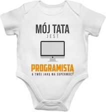 Koszulkowy Mój Tata Jest Programistą - Body Dziecięce Z Nadrukiem