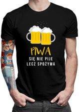 Koszulkowy Piwa Się Nie Pije Lecz Spożywa - Męska Koszulka Z Nadrukiem