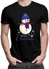 Zdjęcie Koszulkowy Merry Christmas -  Bałwanek - Męska Koszulka Z Nadrukiem - Skoczów