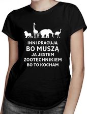 Koszulkowy Jestem Zootechnikiem Bo To Kocham - Damska Koszulka Z Nadrukiem - zdjęcie 1