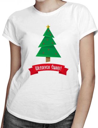 Koszulkowy Wesołych Świąt - Damska Koszulka Z Nadrukiem